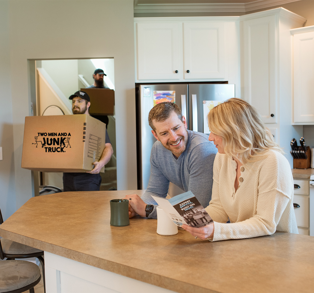 customers are happy with the help of the junk haulers decluttering their home