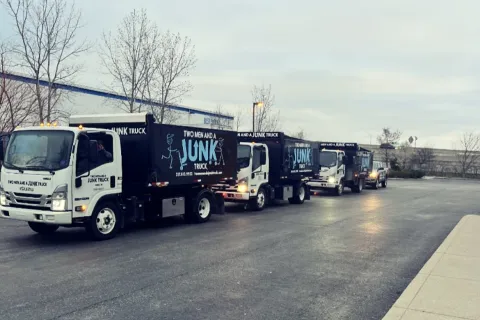 Indianapolis Junk Trucks lined up