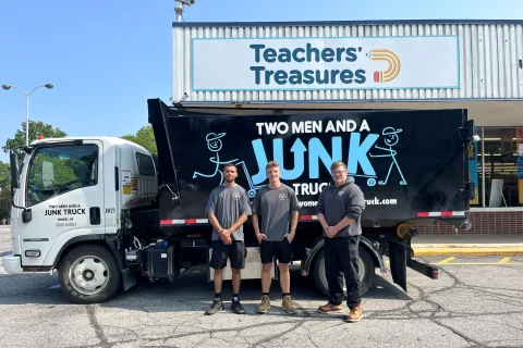 Junk Haulers in front of Teachers Treasures