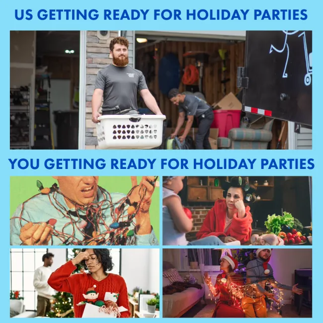 Holiday decluttering meme