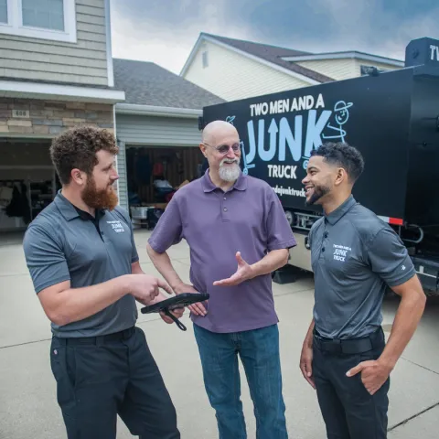 Junk Haulers with happy customer