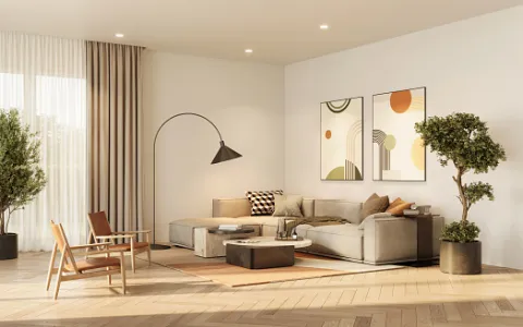 A minimal and calming den area