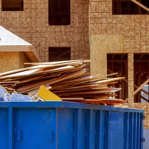 office junk items sitting outside is needing a property management cleanout service from a junk removal company