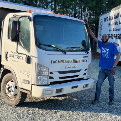 Junk Removal Team Member with Truck