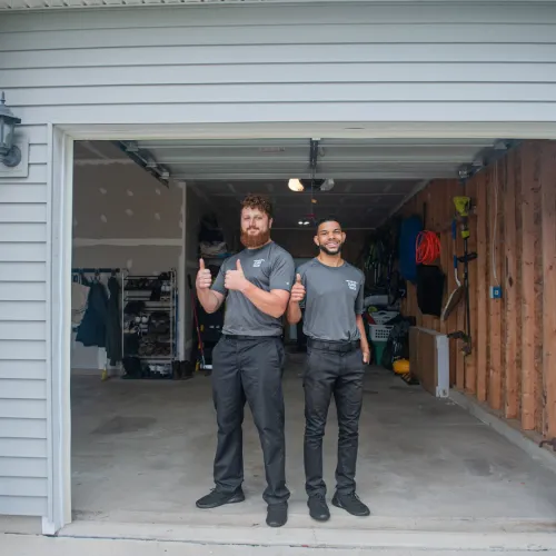 TMJT crew in a clean and well organized garage