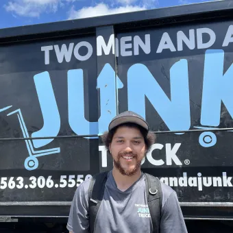 two men and a junk truck hauler keagan 