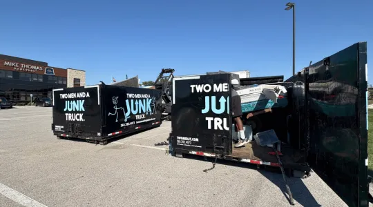 Junk containers at a community event.