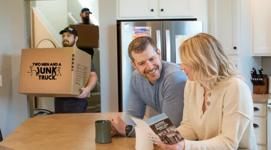 customers are happy with the help of the junk haulers decluttering their home