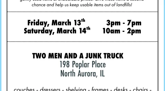 North Aurora Warehouse Sale