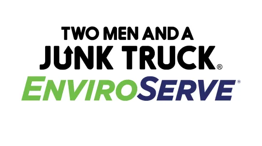 TWO MEN AND A JUNK TRUCK and ENVIROSERVE logos