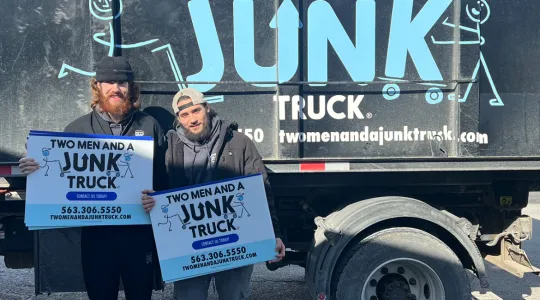 TWO MEN AND A JUNK TRUCK ROCK ISLAND IL PHOTO