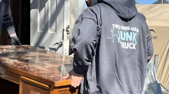 Davenport, IA large furniture removed by TWO MEN AND A JUNK TRUCK