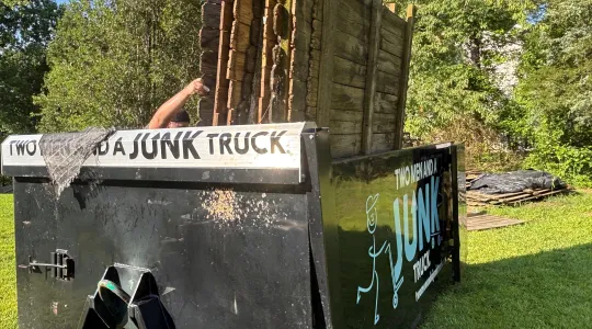 TWO MEN AND A JUNK TRUCK COOKEVILLE helps home owners cleanup storm debris