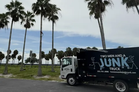 Junk Truck with Palm Trees in background
