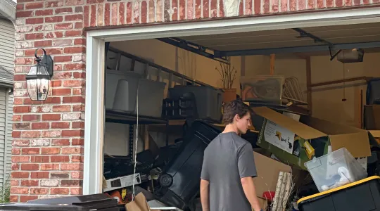 A garage cleanout in Peoria, IL